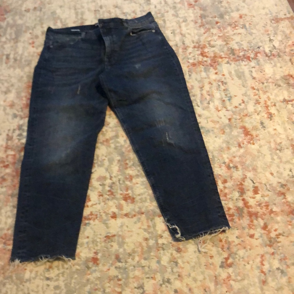 Raw hem distressed size 10 Express jeans